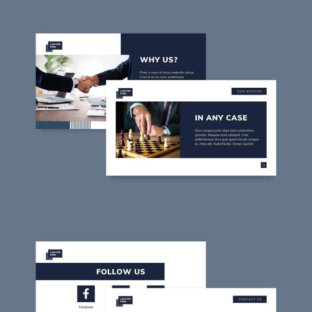 律师事务所介绍PPT模板不含照片Law Firm PowerPoint Presentation Template