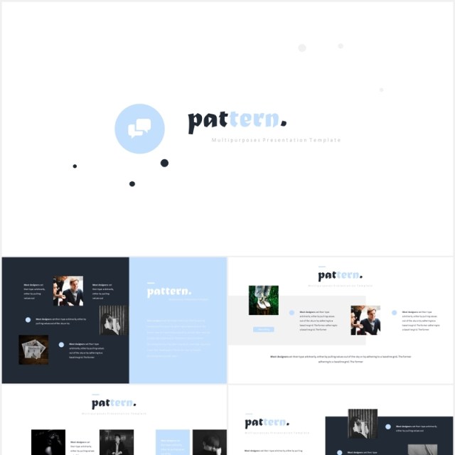 图片排版设计国外PPT模板Pattern Powerpoint Template