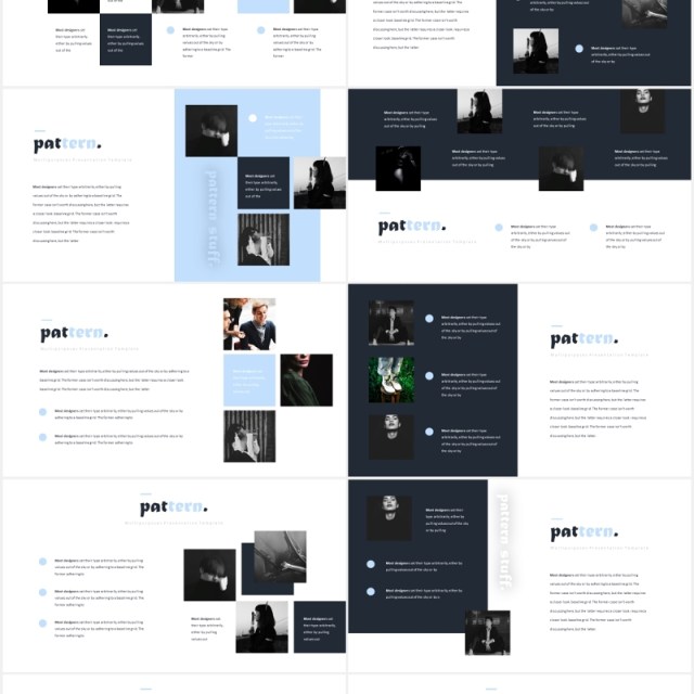 图片排版设计国外PPT模板Pattern Powerpoint Template