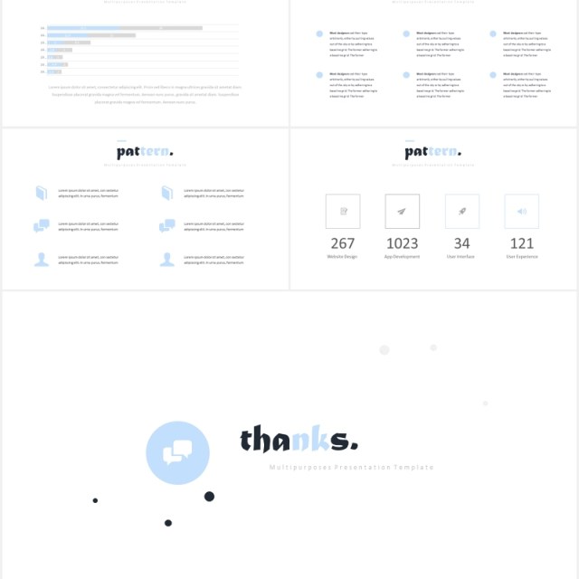 图片排版设计国外PPT模板Pattern Powerpoint Template