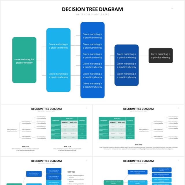 企业决策树组织结构图PPT信息图表素材Decision Tree Powerpoint Template