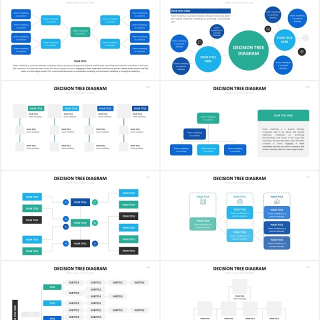 企业决策树组织结构图PPT信息图表素材Decision Tree Powerpoint Template