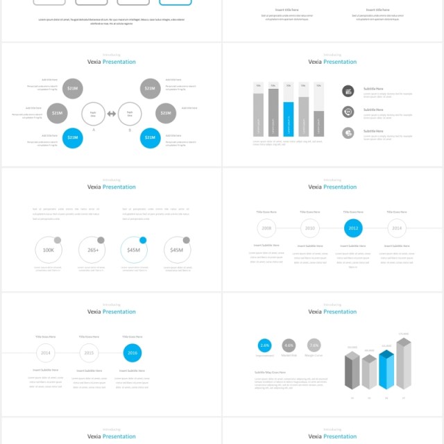 国外图片排版设计PPT模板Vexia Powerpoint Template