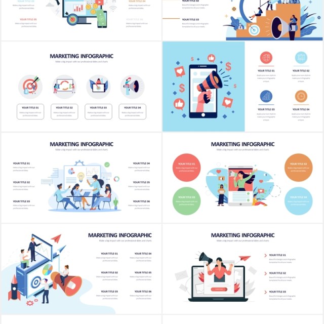 数字营销市场职场人物插画信息图表PPT素材Digital Marketing Powerpoint Slides 数字营销市场职场人物插画信息图表PPT素材Digital Marketing Powerpoint Slides
