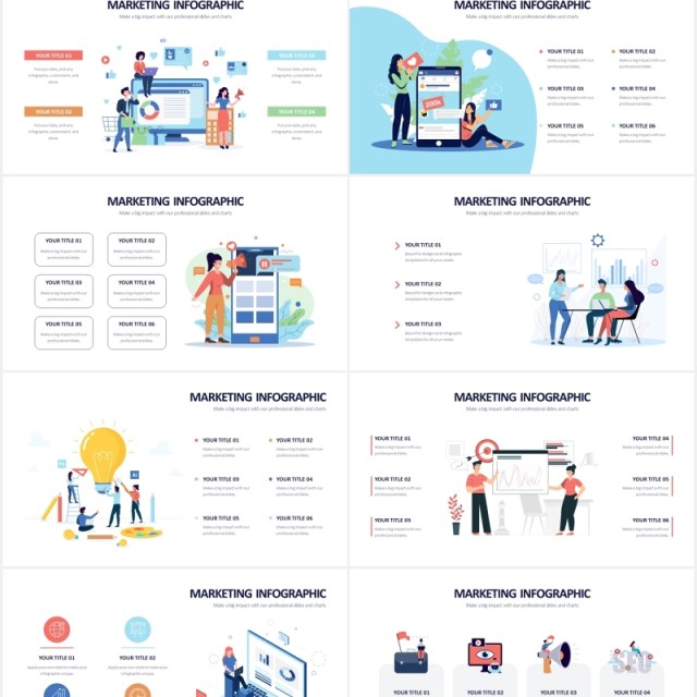 数字营销市场职场人物插画信息图表PPT素材Digital Marketing Powerpoint Slides 数字营销市场职场人物插画信息图表PPT素材Digital Marketing Powerpoint Slides