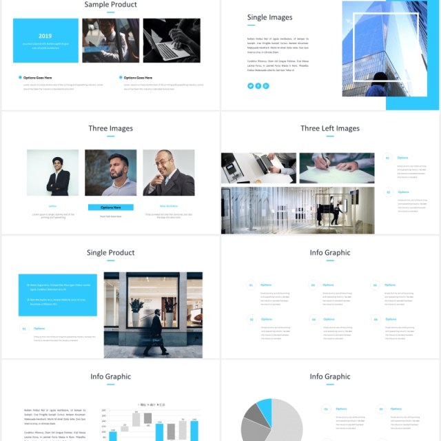 国外商务工作计划总结报告PPT模板Mozaique - Powerpoint Template