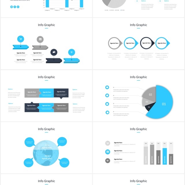 国外商务工作计划总结报告PPT模板Mozaique - Powerpoint Template