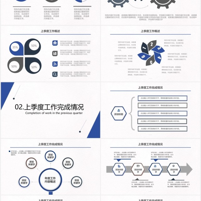 公司介绍季度月度工作总结汇报PPT模板