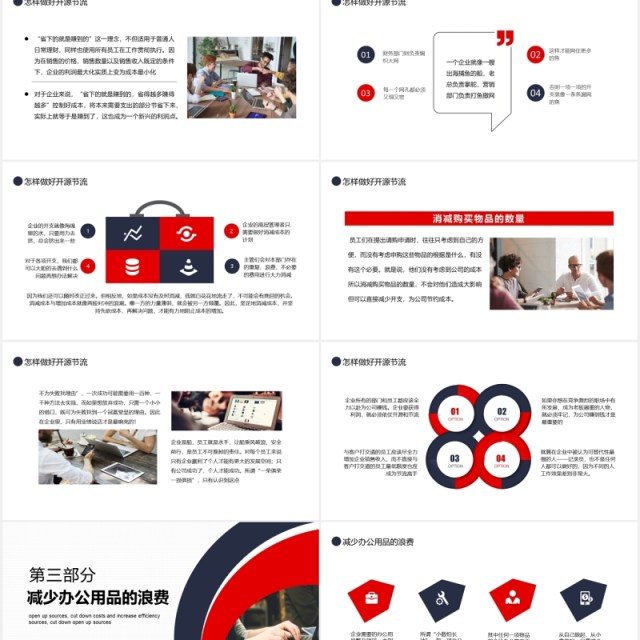 企业成本管理开源节流降本增效PPT模板 企业成本管理开源节流降本增效PPT模板