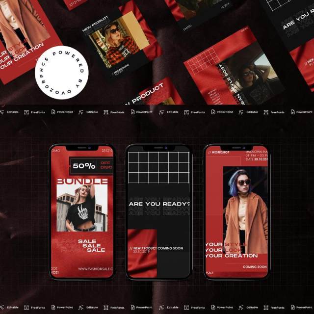 深红色手机竖版社交媒体杂志PPT版式模板Social Media PowerPoint Template 深红色手机竖版社交媒体杂志PPT版式模板Social Media PowerPoint Template