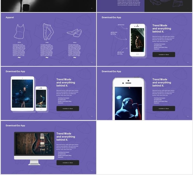 黑色时尚风格宣传介绍PPT模板Moda - Fashion & Style Powerpoint Template