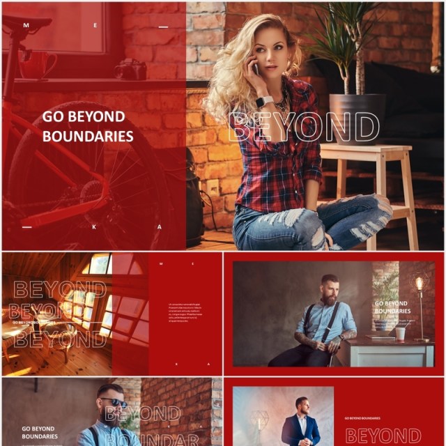 红色时尚创意宣传介绍PPT模板meka creative powerpoint template 红色时尚创意宣传介绍PPT模板meka creative powerpoint template