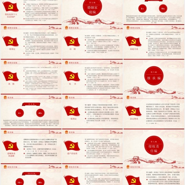 中华人民共和国民法典草案学习解读党课党建PPT模板 中华人民共和国民法典草案学习解读党课党建PPT模板