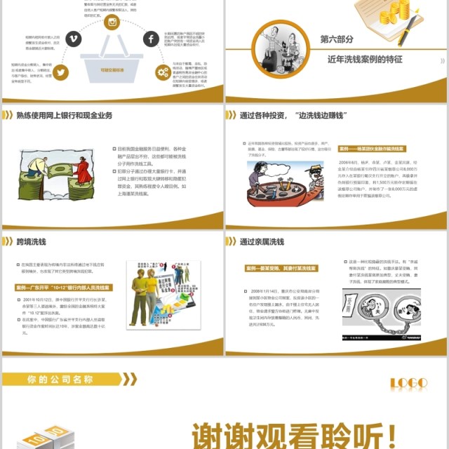 金色反洗钱基础知识培训金融理财投资知识培训商务动态PPT模板 金色反洗钱基础知识培训金融理财投资知识培训商务动态PPT模板