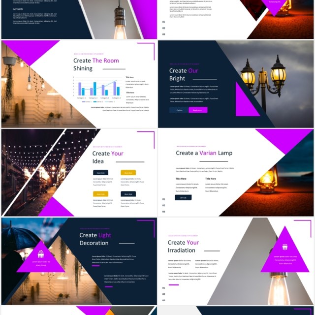创意几何图片排版国外PPT模板lampion powerpoint template 创意几何图片排版国外PPT模板lampion powerpoint template