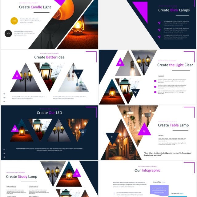 创意几何图片排版国外PPT模板lampion powerpoint template 创意几何图片排版国外PPT模板lampion powerpoint template