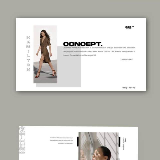时尚造型师PPT模板版式设计HAMILTON - Powerpoint Business Corporate 时尚造型师PPT模板版式设计HAMILTON - Powerpoint Business Corporate