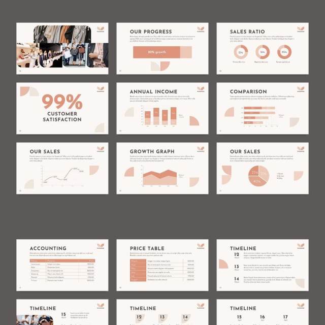 品牌时尚服装时装秀宣传介绍PPT模板不含照片Fashion Show PowerPoint Presentation Template