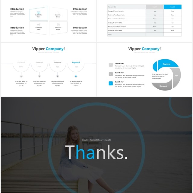 蓝色国外图片排版PPT模板Vipper Powerpoint 蓝色国外图片排版PPT模板Vipper Powerpoint