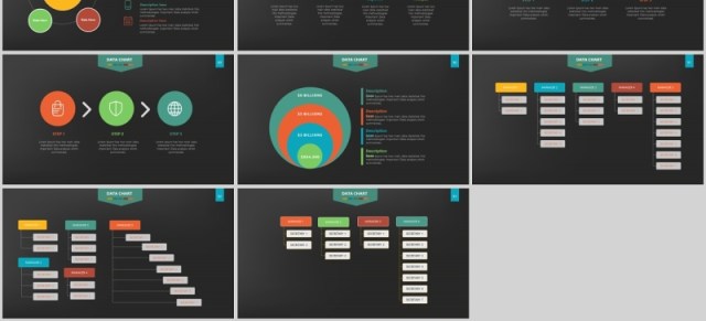 创意图形柱状图PPT信息图表Graph Powerpoint