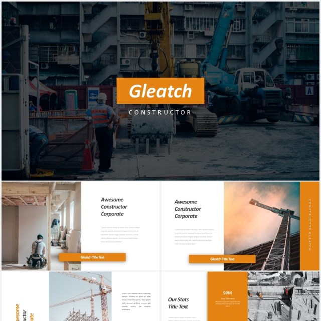 施工现场安全建筑PPT国外模板gleatch powerpoint template