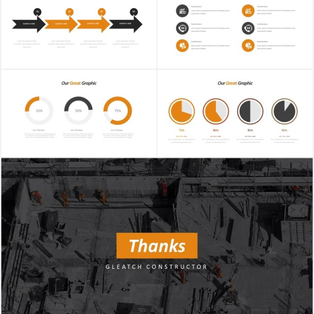 施工现场安全建筑PPT国外模板gleatch powerpoint template