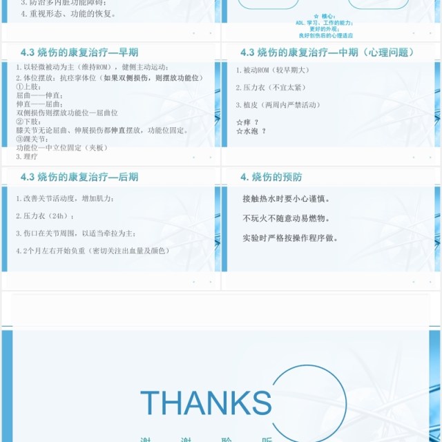 简约简洁烧伤护理培训PPT模板 简约简洁烧伤护理培训PPT模板