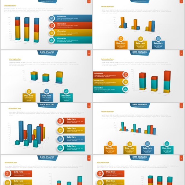 数据图表PPT信息图形素材Data Charts Powerpoint Presentation