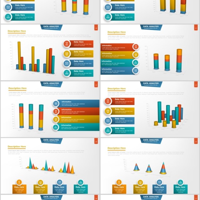 数据图表PPT信息图形素材Data Charts Powerpoint Presentation