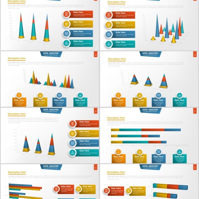 数据图表PPT信息图形素材Data Charts Powerpoint Presentation