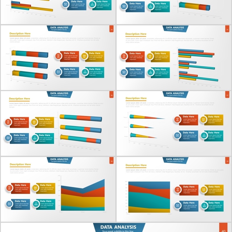 数据图表PPT信息图形素材Data Charts Powerpoint Presentation