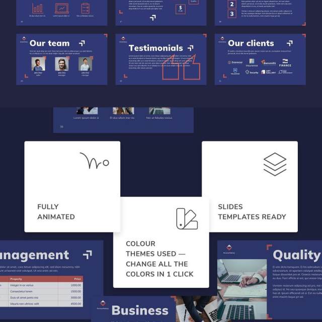 深蓝色会计师事务所PPT模板Accountancy Firm PowerPoint Presentation Template