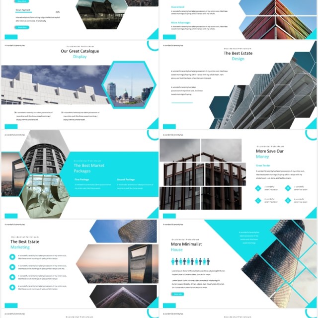 蓝色房地产建筑建设宣传展示PPT模板Real Estate - Powerpoint Template 蓝色房地产建筑建设宣传展示PPT模板Real Estate - Powerpoint Template