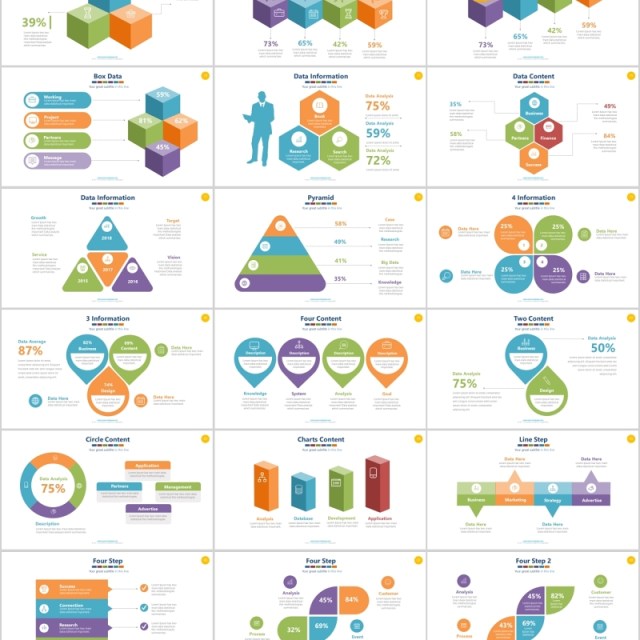 信息图表素材PPT元素Infographics Powerpoint Presentation Slide_16x9