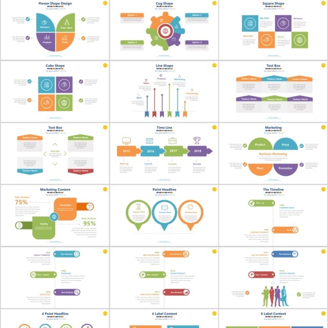 信息图表素材PPT元素Infographics Powerpoint Presentation Slide_16x9