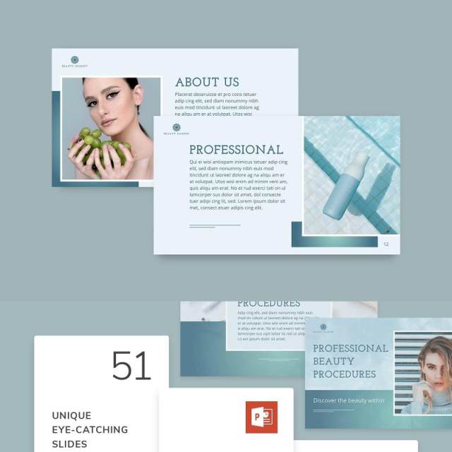 美容市场商业分析创意PPT模板不含照片Beauty Market PowerPoint Presentation Template 美容市场商业分析创意PPT模板不含照片Beauty Market PowerPoint Presentation Template