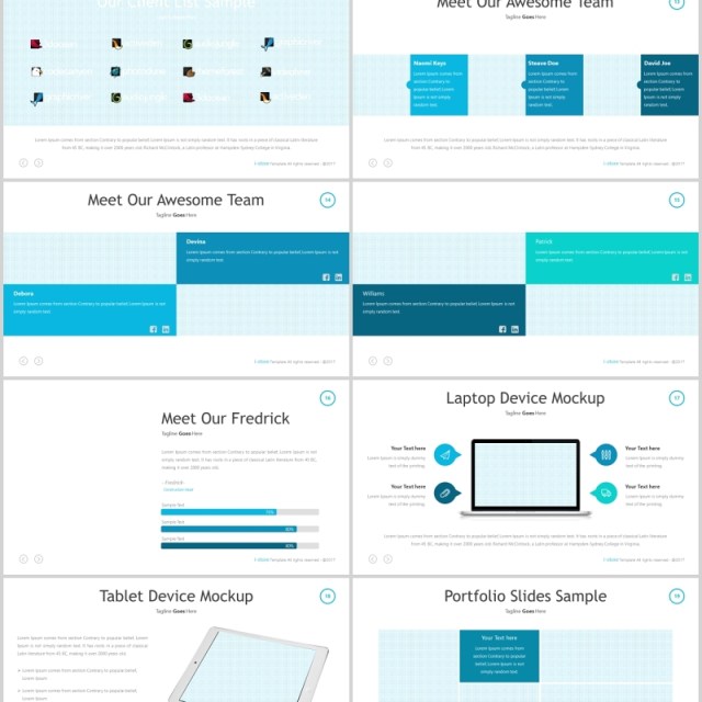 蓝色商务公司简介PPT版式设计模板store powerpoint template