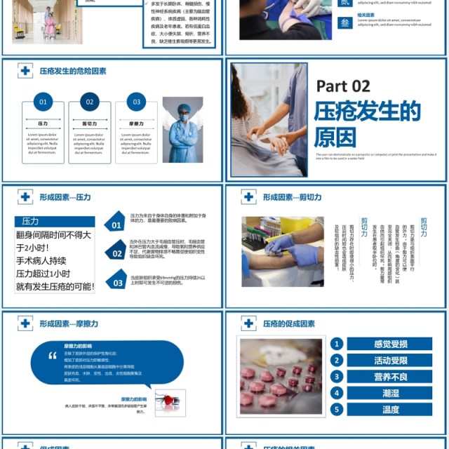 简约医药医疗压疮护理知识培训PPT模板