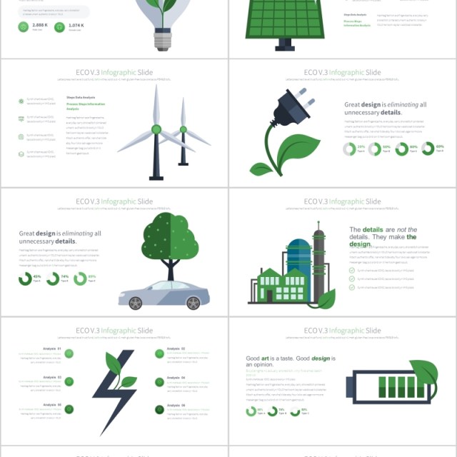 生态环保PPT信息图表幻灯片ECO V.3 PowerPoint Infographics Slides 生态环保PPT信息图表幻灯片ECO V.3 PowerPoint Infographics Slides