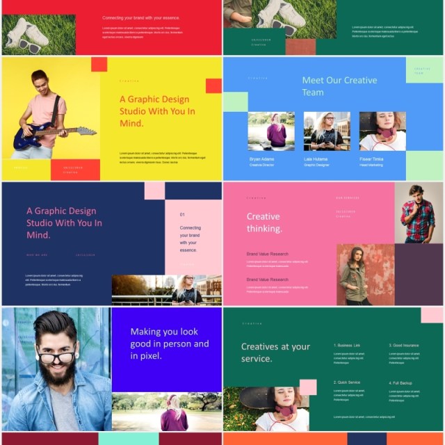 创意现代宣传展示PPT模板creativa modern style powerpoint template