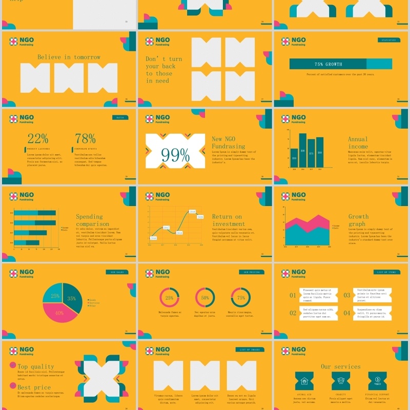 非政府组织商界慈善机构协会PPT版式模板NGO PowerPoint Presentation Template