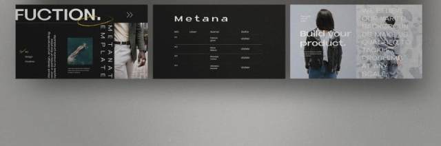 现代商业广告创意公司展示报告PPT模板不含照片Metana Modern Powerpoint Creative Agancy