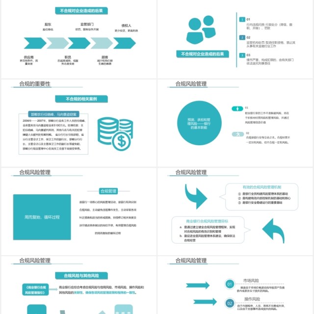 蓝色财务培训银行员工合规内控管理培训知识PPT模板