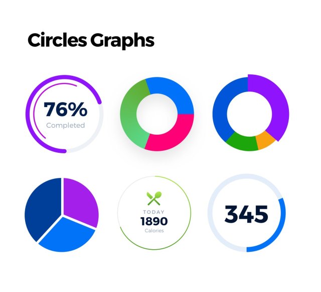 网站管理员后台仪表板图表图形AI素材Dashboard Charts & Graphs