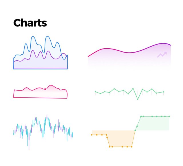 网站管理员后台仪表板图表图形AI素材Dashboard Charts & Graphs