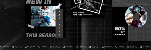 深色手机竖版社交媒体杂志PPT版式模板Social Media PowerPoint Template 深色手机竖版社交媒体杂志PPT版式模板Social Media PowerPoint Template