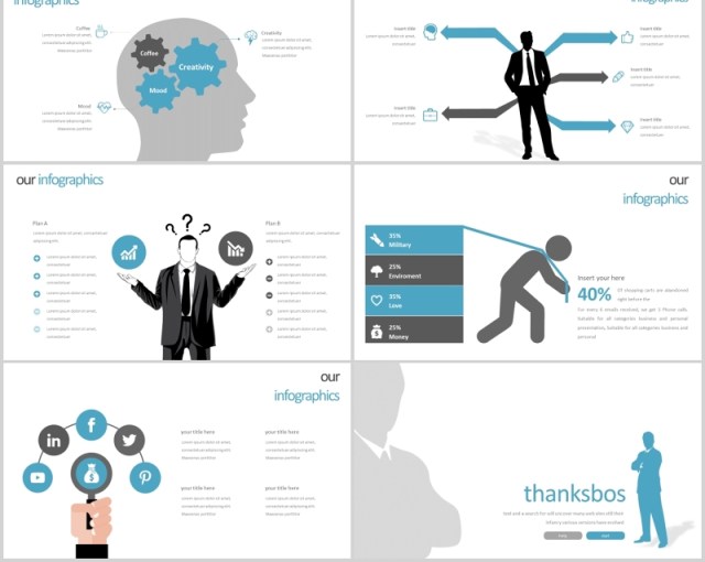 蓝色公司团队介绍工作汇报PPT信息图表模板bossque powerpoint template 蓝色公司团队介绍工作汇报PPT信息图表模板bossque powerpoint template