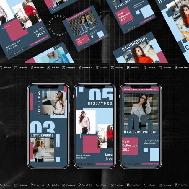 高级灰手机移动端竖版社交媒体杂志PPT版式模板Social Media PowerPoint Template 高级灰手机移动端竖版社交媒体杂志PPT版式模板Social Media PowerPoint Template