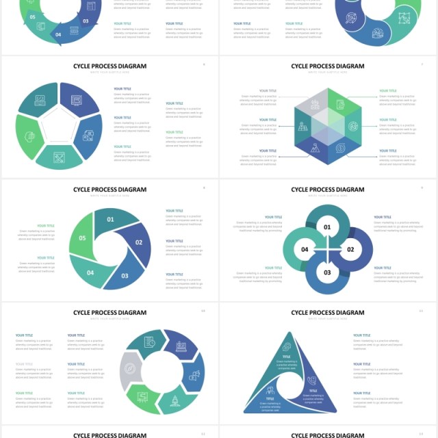 圆形循环关系信息图表PPT素材Cycle Powerpoint Template