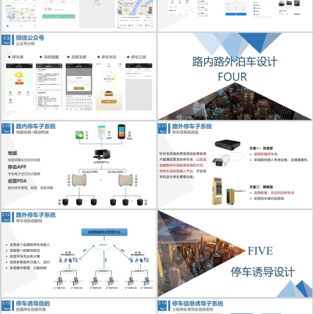 智慧城市停车解决方案PPT模板 智慧城市停车解决方案PPT模板